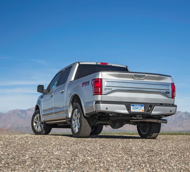 2015-Ford-F-150-Platinum-35-EcoBoost-rear-three-quarters